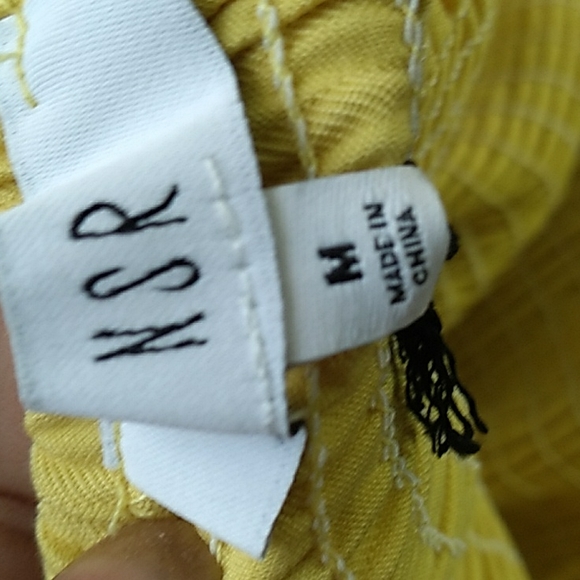 NSR Beautiful  little dress yellow mustard women size  M  nwt - Picture 7 of 8